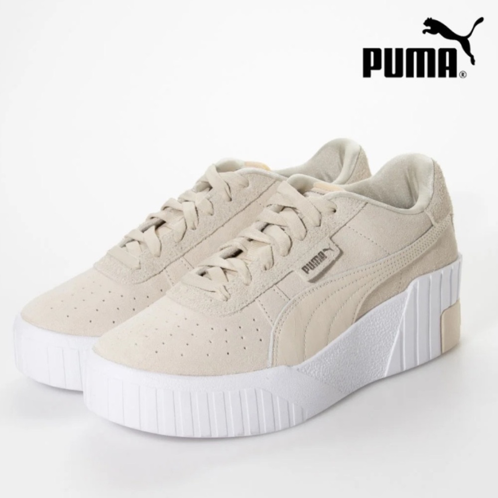 Puma Cali Wedge Tan Sneakers